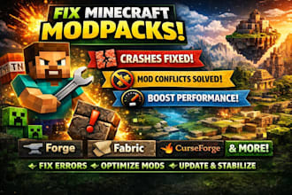 create fix and optimize minecraft modpacks server setup forge to fabric datapack