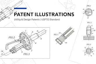 make patent illustrations for utility and design patents as per uspto