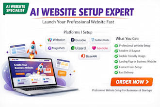 setup webador durable youware studio magicpath uizard lovable base44 website