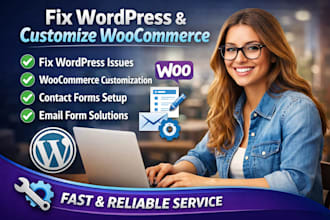 fix wordpress issues customize woocommerce  email contact forms