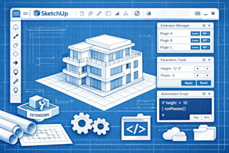 develop sketchup plugin, ruby extension, sketchup automation tool