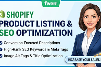 do shopify product listing and expert shopify SEO optimization