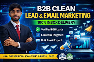 provide verified b2b leads and email marketing with 100 inbox delivery
