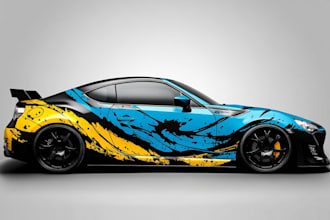 create unique food truck wrap car , food truck trailer wrap
