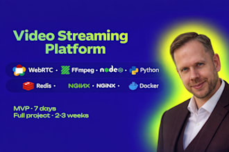 build a video streaming platform with webrtc, hls, rtmp