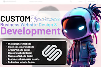 do modern squarespace website design or redesign, ai website development
