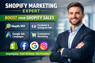 boost shopify sales with shopify SEO, facebook ads and google ads
