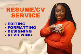 review edit and format your resume or cv