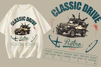 create vintage t shirt and typography t shirt design