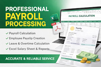 do payroll processing, salary calculation and payslip generation