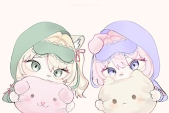 draw your oc in cute pajamas