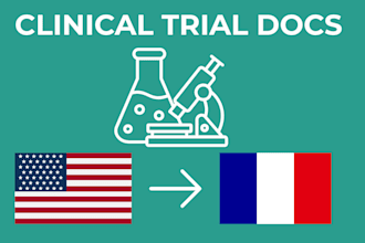 translate clinical trial documents en to fr with accuracy