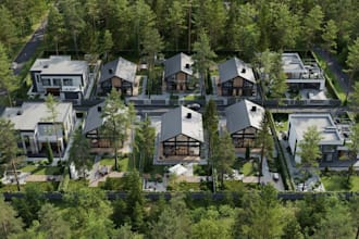 design 3dmodern private house, village home interior rendering, 360 virtual tour