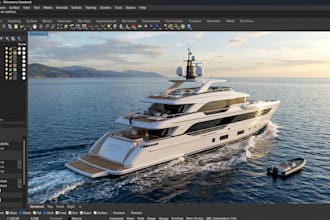 design custom boat, ship or yacht with 3d model