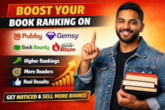 boost your book ranking on pubby gemsy book bounty and blaze