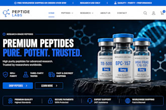 create peptide website research peptide peptide store supplement website biotech