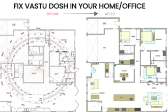 fix vastu dosh in your home or office floor plan