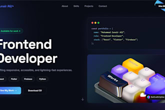 build a stunning  or creative portfolio website in react