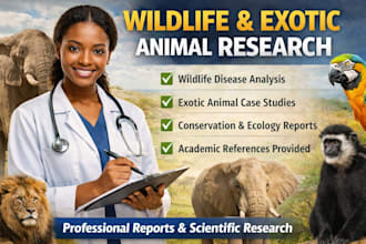 write wildlife, exotic animal ,veterinary research reports