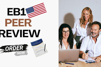 write and publish peer review article and citation for eb1a, eb1 niw requiremen
