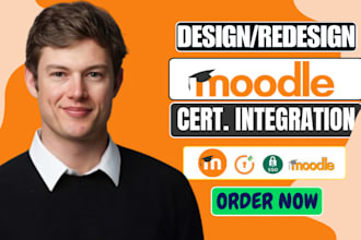 build moodle lms elearning website with courses, plugins, roles, ssl and support