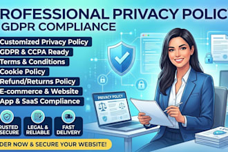 write gdpr compliant privacy policy for website, app, and business