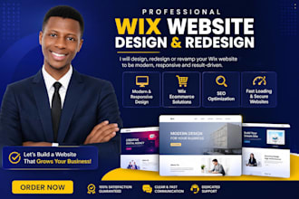 design a modern wix website, redesign wix website, or build a wix online store