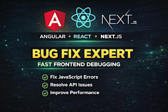 fix bugs in your angular react or nextjs application