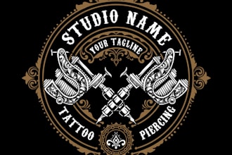 create vintage hand lettering and tattoo logo design