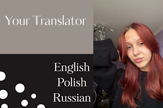 translate your taxt from english into russian or polish