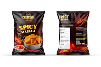 design modern snack and chips pouch packaging design