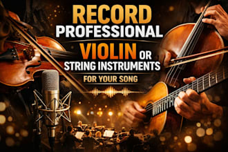 record professional violin, string instruments for your song