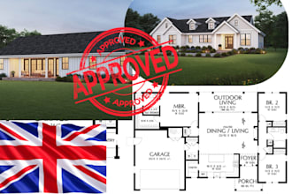 draft UK building regulations and planning approval drawing