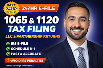prepare and efile us tax return form 1065 partnership and llc tax filing
