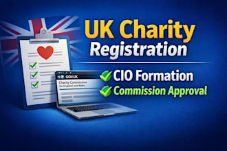 register your UK charity, cio formation and charity commission application