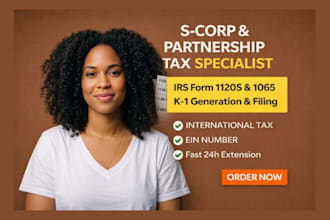 prepare and efile irs form 7004 1120s and k1 tax for s corp and partnership