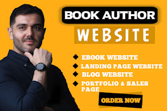 design a professional author website for writers and book authors