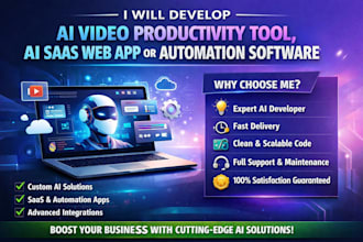 develop ai video productivity tool, ai video generator saas web app