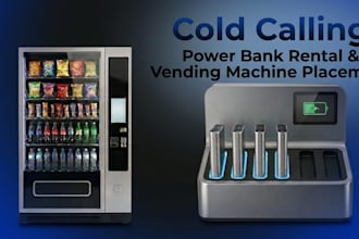 do cold calling for your power bank rental and gumball machines