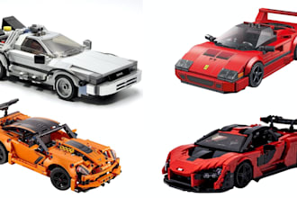 model 3d lego cars, bikes, houses, toys and ships with detailed PDF instruction