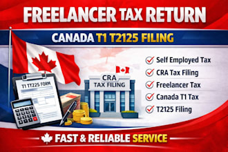 prepare canada self employed tax return t2125, t1 filing, freelancer taxes