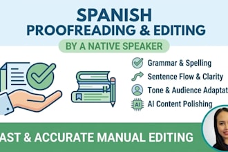 do professional spanish proofreading and editing