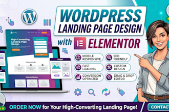 wordpress landing page design elementor landing page