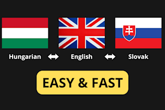 translate english hungarian and slovak