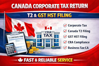prepare canada corporate tax return t2 gst hst filing cra compliance