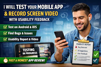 test your mobile app and record a screen video with feedback