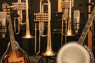record pro brass horn section trumpet mandolin trombone banjo for country music
