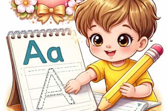 design creative educational worksheets and activity books for kids