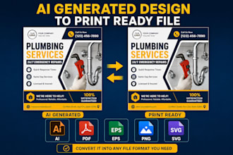 convert ai generated design into print ready file for printing