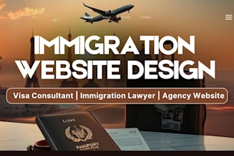 design a professional immigration website visa consultancy website travel agency